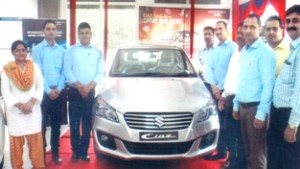 Ciaz SHVS being launched at Jammu Motors on Saturday.