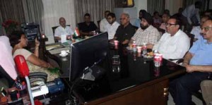 Principal Commissioner of Income Tax, J&K Sangeeta Gupta interacting with top tax payers on Friday.
