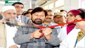 Minister for Health, Ch Lal Singh inaugurating casuality ward at GB Pant Hospital on Tuesday.