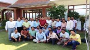 MoS Pawan Gupta with Mahasha Biradri deputation on Sunday.