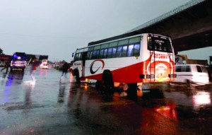 Darkness in morning at Jammu on Wednesday. -Excelsior/Rakesh