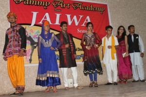 Participants during Multi Talent Show ‘Jalwa 2015’ at Jammu on Saturday.