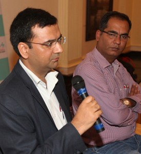 Doctors from Max Super Speciality Hospital, Saket interacting with media persons at Jammu on Friday.  -Excelsior/Rakesh