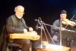 Spanish musicians Eduardo Paniagua and Cesar Carazo performing at Matrika auditorium, SMVDU, Katra during the international music concert organized by ICCR Jammu. 