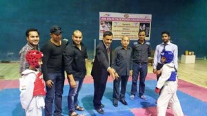 Bouts being declared open by the chief guest while inaugurating Taekwondo Championship in Jammu on Wednesday.