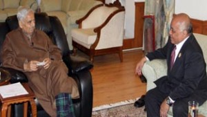 Chief Minister Mufti Mohd Sayeed in a meeting with Ambassador of Thailand to India, Chalit Manityakul at Srinagar on Monday.