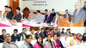 Chief Minister, Mufti Mohd Sayeed interacting with KAS Probationers at Srinagar on Tuesday. 