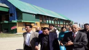 Chief Minister, Mufti Mohd Sayeed during his tour to Gulmarg on Sunday.