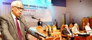 Governor N N Vohra addressing gathering after inaugurating JK Science Congress.