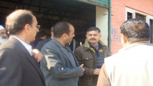 MD SIDCO Amit Sharma during visit to Food Park Doabgah Sopore.