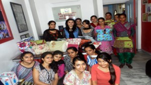 Participants during training workshop organised by JD Institute of Fashion Technology at village Kothare, Lower Kud, district Udhampur. 