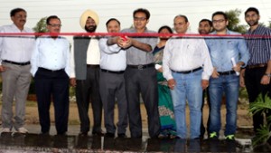 Prof Lokesh Verma inaugurating book exhibition at CUJ on Monday.