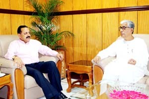 Union DoNER Minister Dr Jitendra Singh and Chief Minister Tripura, Manik Sarkar holding one-to-one meeting at Civil Secretariat, Agartala on Friday.