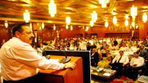 Union Minister Dr Jitendra Singh speaking on the utilisation of constituency fund and other related issues during an interactive session with civil society representatives at New Delhi.