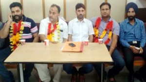Newly nominated chairman & office bearers of Commercial Taxes Non-Gazetted Employees Association, Jammu.