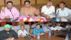 Participants at the provincial level conference of Cooperative Union at Jammu on Monday.