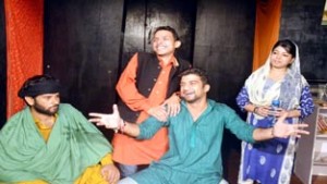 Artists of Natrang presenting the play ‘Dard Apna Apna’.