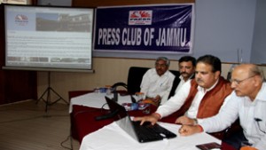 PCJ president Ashwani Kumar re-launching official website of the Club on Tuesday.