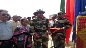 BSF Commandant, Hari Lal inaugurating medical camp at Ben Galad village in Samba.