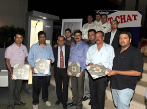 Dignitaries during architects meet organised by Kajaria and its distributor M/s Kundan Lal & Sons at Jammu on Wednesday. -Excelsior/Rakesh