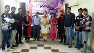 Dignitaries and participants during the auditions of mega event ‘Jammu Mad Stars’ at Jammu.