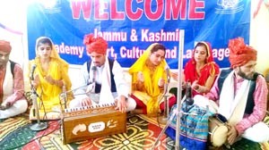 Artists during folk music programme.