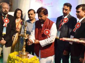 Minister for Health Ch Lal Singh inaugurating GISICON conference at GMC Jammu on Friday. 