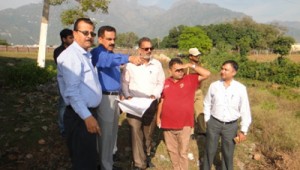 Director ULB Jammu Soujanya Sharma during his visit to solid waste management site.