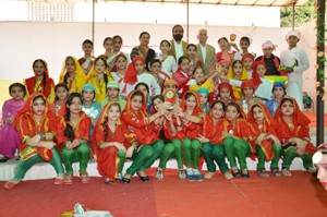 Winners of Inter-School Dance Competition posing for group photograph on Friday.