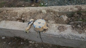 An IED recovered by the troops at Narbal in Srinagar on Saturday. -Excelsior/Aabid Nabi