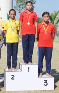 Medal winners of Annual Athletic Meet organized by Jammu Sanskriti School.