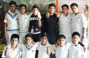 Jubilant cricket team of GD Goenka School at KC Sports Club. 