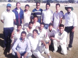Winners posing for a group photograph alongwith officials at MA Stadium on Saturday.