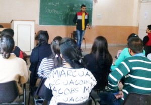 Students listening resource person during Interaction Session organized by IMS in Jammu.