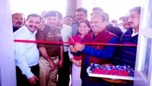 Dignitaries during inauguration of eye operation camp at Samba on Thursday.