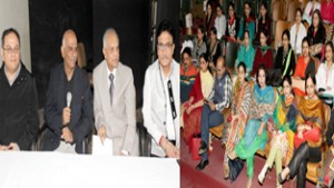 Dignitaries and participants during concluding day of conference on oncocare at GMC, Jammu on Wednesday.   `                     -Excelsior/ Rakesh