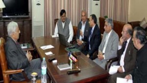 Chief Minister, Mufti Mohd Sayeed chairing a meeting on Tuesday.