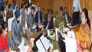 Minister of State for Culture Priya Sethi chairing a meeting on Wednesday.