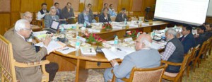 Governor N N Vohra chairing Executive Council meeting of SMVD University.