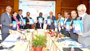 DDG ICAR releasing background note on Western Himalayan region during workshop at SKUAST - Jammu on Wednesday.