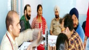 HoD Cardiology Dr Sushil K Sharma examining BSF jawans.