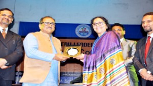 Deputy Chief Minister, Dr Nirmal Singh during All India Education Leaders Conference on Sunday.