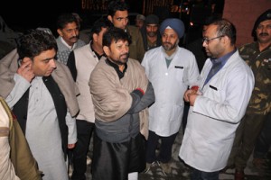 Minister for Health, Ch Lal Singh during surprise visit to health institution.