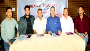 New team of JKOPA posing for a group photograph at Jammu on Monday.