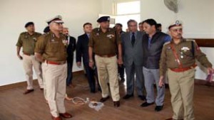 DGP, K Rajendra Kumar during visit to Zonal Police Headquarters at Jammu on Tuesday.