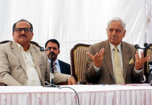 Chief Minister Mufti Mohammad Sayeed addressing a press conference in Jammu on Wednesday. — Excelsior/ Rakesh