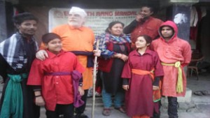 Artists performing during Monday Theatre at Jammu.