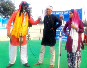 Skit being presented during Dogri Opera on Tuesday.