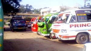 A number of matadors seized by Traffic Police in Jammu on Thursday.