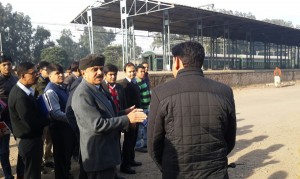 GM Northern Railway, A K Puthia inspecting proposed site for DRM office at Jammu on Saturday.